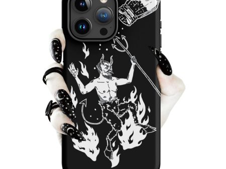 One Salty Devil B&W Tough Phone Case for iPhone - Witchy Goth Anti-scratch Shockproof Cover Fashion