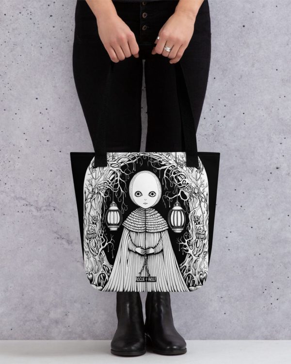 Feeling Lost Vegan Tote Bag - Goth Accessories Witchy Alt Style Large Foldable Tote for All Fashion