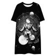 Cosmic Explorer Tee Dress - Vegan Goth Alt Style Unisex T-shirt Witchy Pagan Occult Fashion on Sale