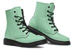 Mint Green Boots - Vegan Leather Doc-Style Boots with Durable Stitched on Soles Sale