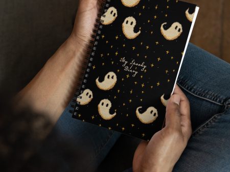 Spooky Soirée Spiral Notebook - Witchy Diary with Spooky Ghosts Uni & College Dark Academia Journal - Gothic Stationery Online