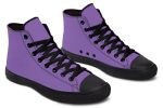 Retro Violet High Tops - Classic Premium Canvas Shoes with Comfortable and Durable Soles For Discount