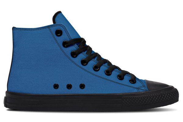 Cobalt Blue High Tops - Classic Premium Canvas Shoes with Comfortable and Durable Soles Discount