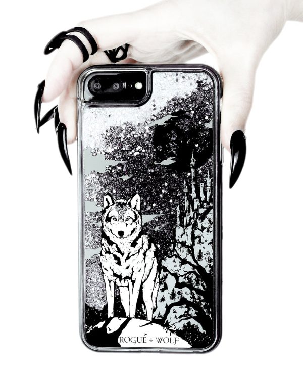 Castle Whitewolf  - Shock Resistant Phone Case - Silver Glitter For Discount