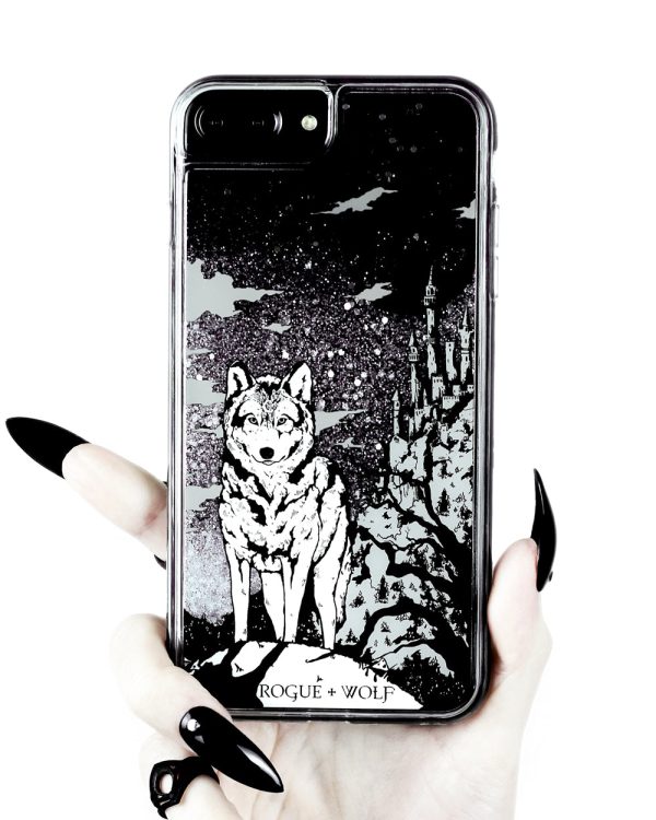 Castle Whitewolf  - Shock Resistant Phone Case - Silver Glitter For Discount