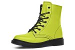 Lime Punch Boots - Vegan Leather Doc-Style Boots with Durable Stitched on Soles Hot on Sale