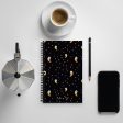 Spooky Soirée Spiral Notebook - Witchy Diary with Cute Ghosts, Uni & College Dark Academia Journal - Gothic Stationery Online