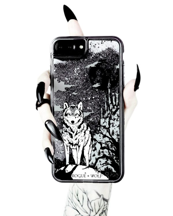 Castle Whitewolf  - Shock Resistant Phone Case - Silver Glitter For Discount