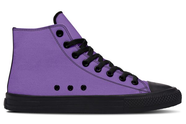 Retro Violet High Tops - Classic Premium Canvas Shoes with Comfortable and Durable Soles For Discount