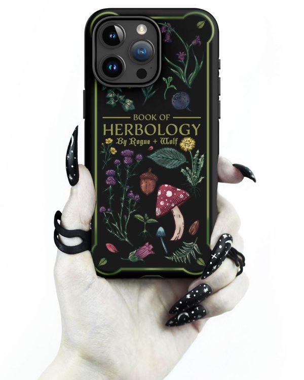 Book of Herbology Tough Phone Case for iPhone - Shockproof Witchy Phone Accessories Anti-scratch Goth Cover For Discount