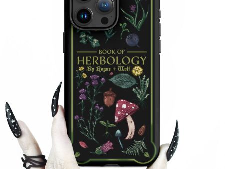 Book of Herbology Tough Phone Case for iPhone - Shockproof Witchy Phone Accessories Anti-scratch Goth Cover For Discount