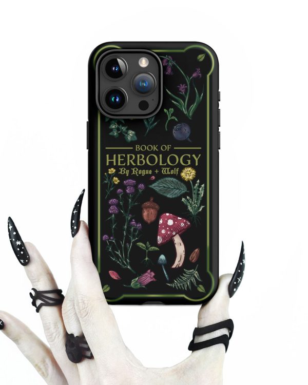 Book of Herbology Tough Phone Case for iPhone - Shockproof Witchy Phone Accessories Anti-scratch Goth Cover For Discount