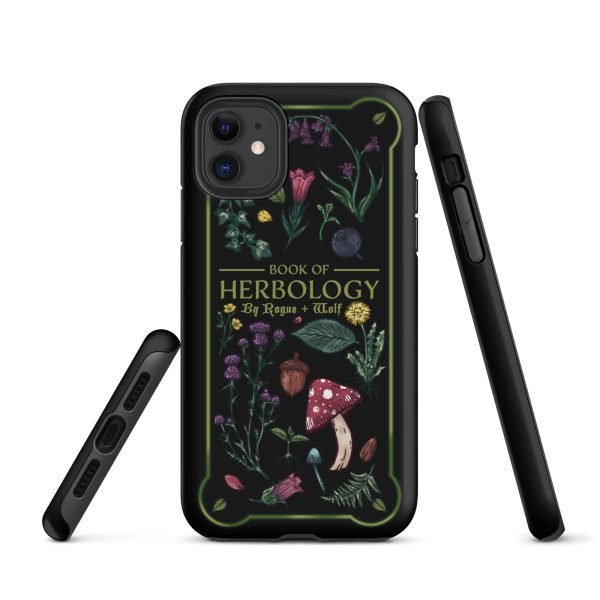 Book of Herbology Tough Phone Case for iPhone - Shockproof Witchy Phone Accessories Anti-scratch Goth Cover For Discount