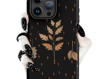 Autumn Memoir Tough Phone Case for iPhone - Dark Academia Anti-Scratch Shockproof Botanical Cover, Witchy Goth Accessories, Christmas Gifts Online