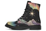 Northern Lights Boots - Vegan Leather Doc-Style Boots with Durable Stitched on Soles For Sale