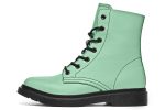 Mint Green Boots - Vegan Leather Doc-Style Boots with Durable Stitched on Soles Sale