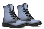 Twilight Blue Boots - Vegan Leather Doc-Style Boots with Durable Stitched on Soles Cheap