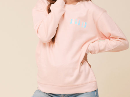 Bridesmaid  Peach Surf Wash Crewneck Sweatshirt Sale