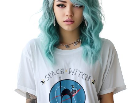 Space Witch Academy Tee - Alt Goth Unisex T-Shirt Cute Space Witchy Top Vegan Clothing Cool Fun Gift Cheap