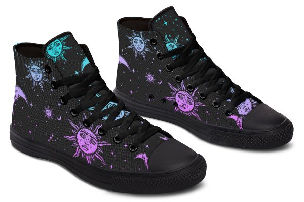 Celestial Pastel High Tops - Classic Premium Canvas Shoes with Comfortable and Durable Soles Cheap