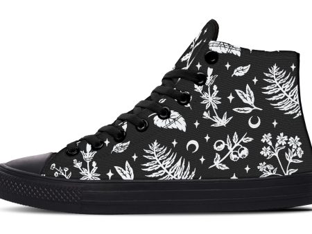 Green Witch High Tops - Classic Premium Canvas Shoes with Comfortable and Durable Soles For Discount