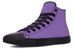 Retro Violet High Tops - Classic Premium Canvas Shoes with Comfortable and Durable Soles For Discount