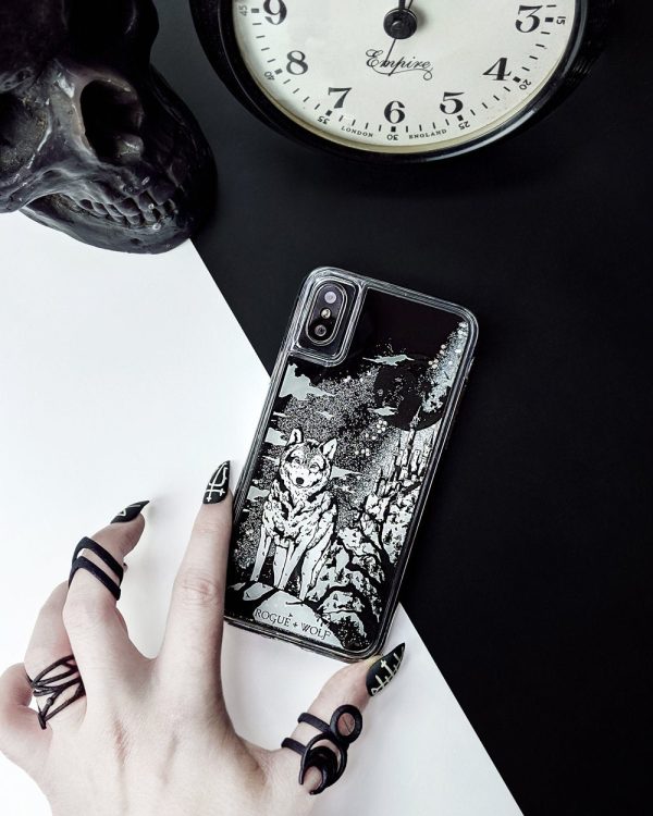 Castle Whitewolf  - Shock Resistant Phone Case - Silver Glitter For Discount