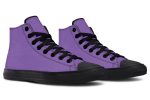 Retro Violet High Tops - Classic Premium Canvas Shoes with Comfortable and Durable Soles For Discount