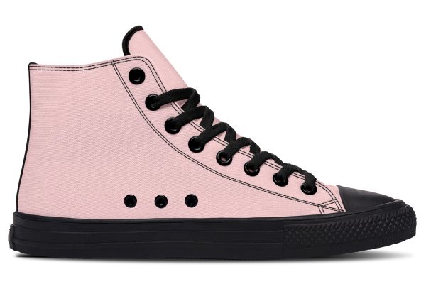 Rose Quartz High Tops - Classic Premium Canvas Shoes with Comfortable and Durable Soles For Sale