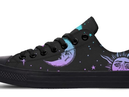 Celestial Pastel Low Tops - Classic Premium Canvas Shoes with Comfortable and Durable Soles Supply