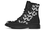 Black Widow Boots - Vegan Leather Doc-Style Boots with Durable Stitched on Soles Discount