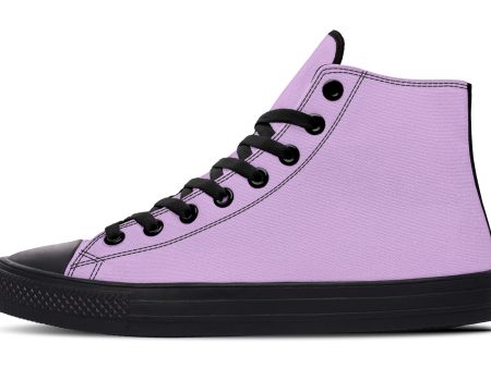 Digital Lavender High Tops - Classic Premium Canvas Shoes with Comfortable and Durable Soles For Sale