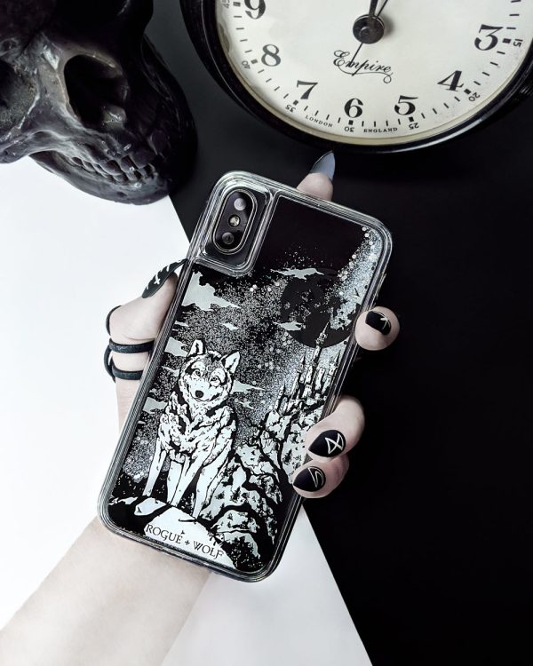 Castle Whitewolf  - Shock Resistant Phone Case - Silver Glitter For Discount