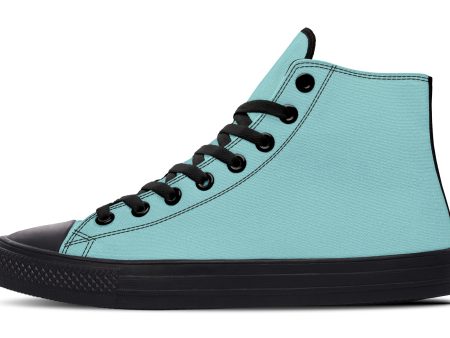 Aqua Mist High Tops - Classic Premium Canvas Shoes with Comfortable and Durable Soles on Sale