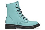 Aqua Mist Boots - Vegan Leather Doc-Style Boots with Durable Stitched on Soles Cheap