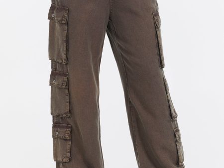 Brown Tencel Cargo Pant Online Sale