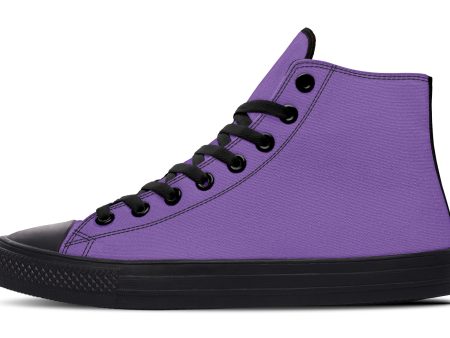 Retro Violet High Tops - Classic Premium Canvas Shoes with Comfortable and Durable Soles For Discount