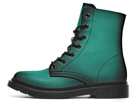 Enchanted Emerald Boots - Vegan Leather Doc-Style Boots with Durable Stitched on Soles For Cheap