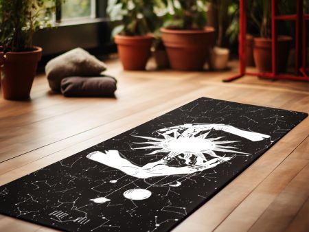 Starlight Yoga Mat - Witchy Goth Non Slip Mat for Home Workouts Pilates Stretching Floor Workouts Gothic Gift for yoga lovers Sale