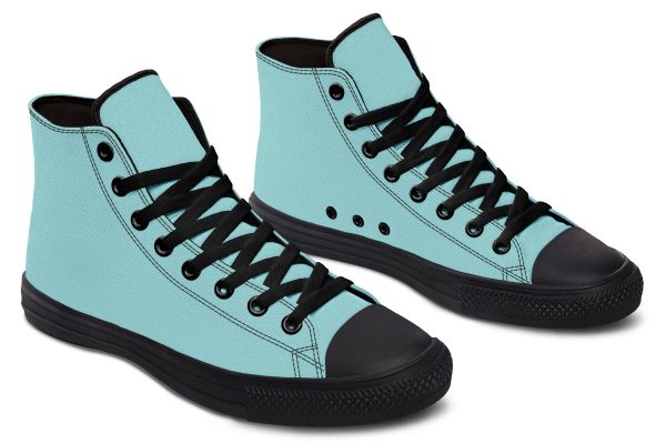 Aqua Mist High Tops - Classic Premium Canvas Shoes with Comfortable and Durable Soles on Sale