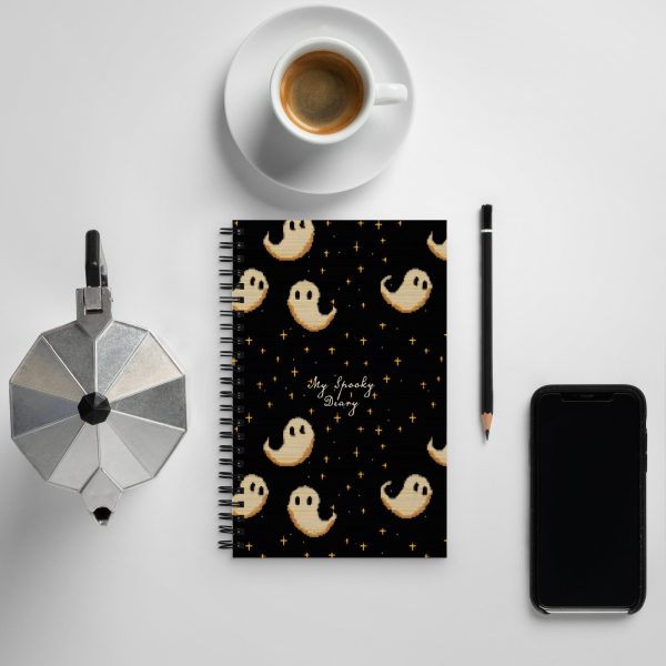 Spooky Soirée Spiral Notebook - Witchy Diary with Spooky Ghosts Uni & College Dark Academia Journal - Gothic Stationery Online