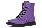 Retro Violet Boots - Vegan Leather Doc-Style Boots with Durable Stitched on Soles on Sale