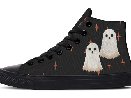 Boo High Tops - Classic Premium Canvas Shoes with Comfortable and Durable Soles For Sale