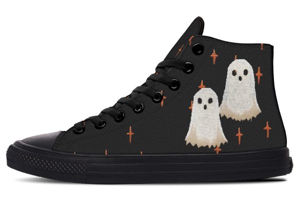 Boo High Tops - Classic Premium Canvas Shoes with Comfortable and Durable Soles For Sale