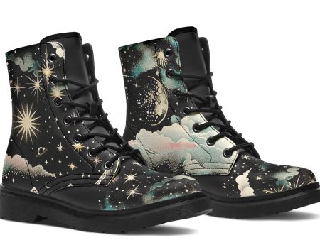 Orion’s Dream Boots - Vegan Leather Doc-Style Boots with Durable Stitched on Soles Discount