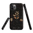 Autumn Memoir Tough Phone Case for iPhone - Dark Academia Anti-Scratch Shockproof Botanical Cover, Witchy Goth Accessories, Christmas Gifts Online